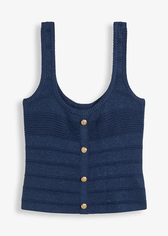 Top en maille métallisée, bonprix