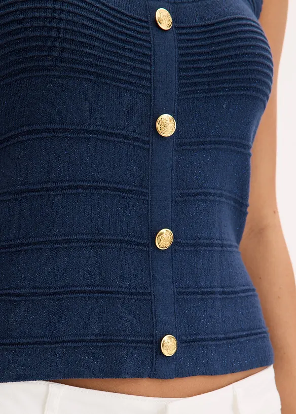 Top en maille métallisée, bonprix