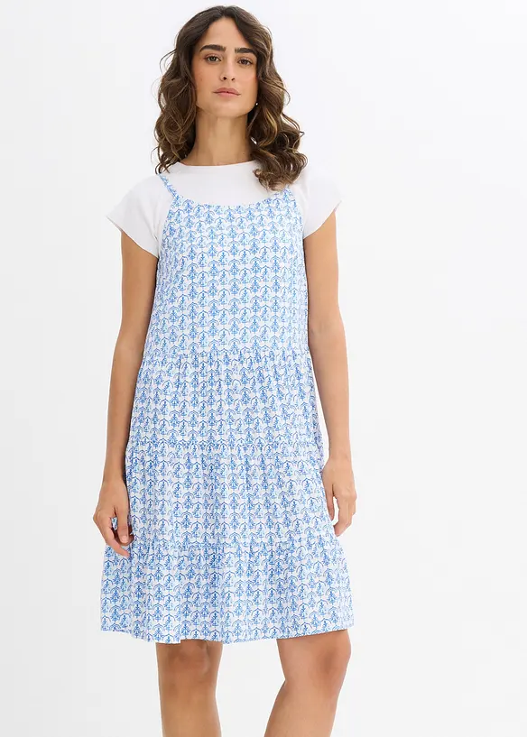 Robe fluide en viscose à fines bretelles, bonprix