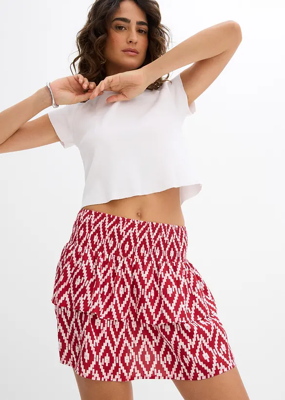 Mini-jupe en viscose fluide, bonprix