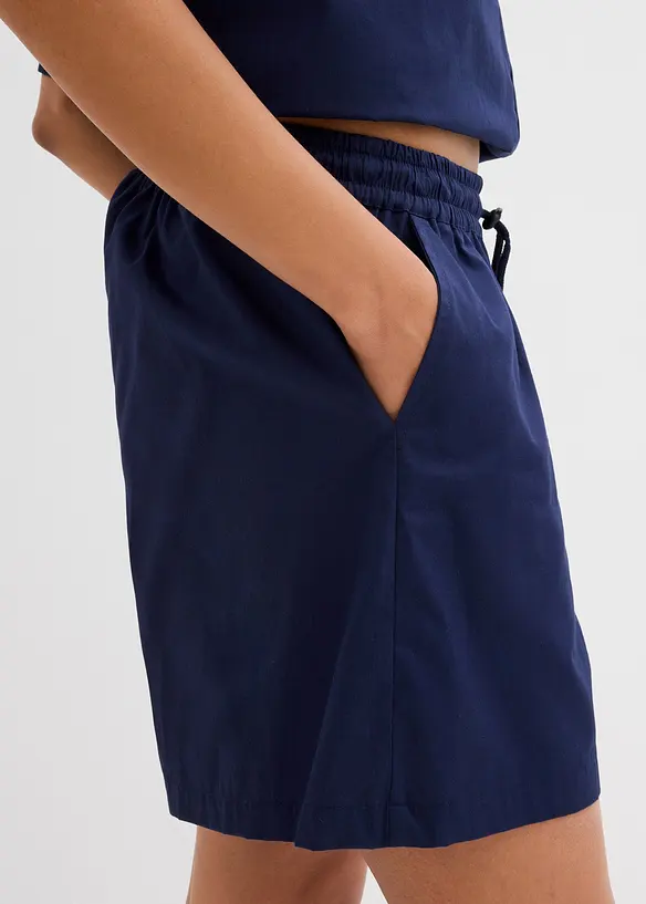 Short 100% coton avec taille élastiquée, bonprix