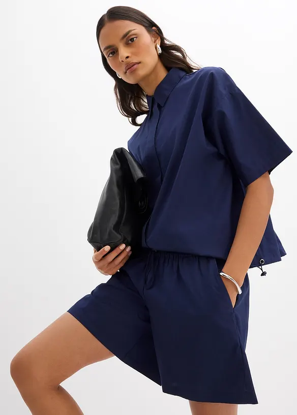 Short 100% coton avec taille élastiquée, bonprix