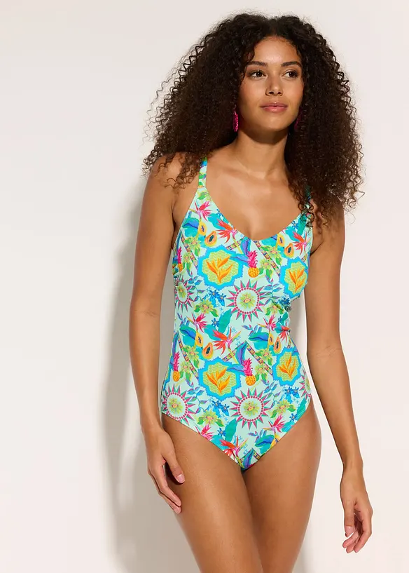 Maillot 1 pièce à encolure V, bonprix