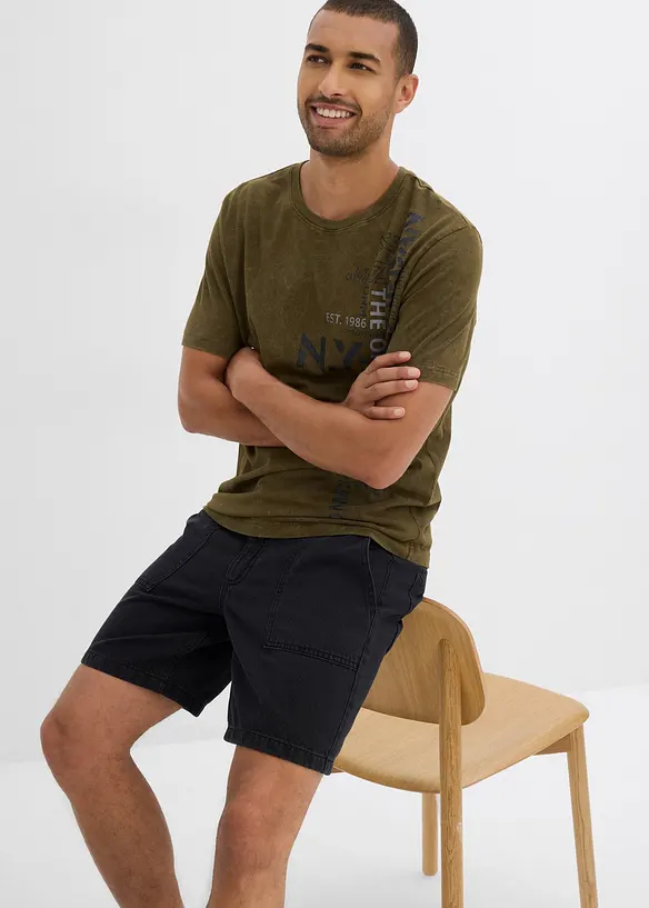 Short en twill 100% coton, loose, bonprix