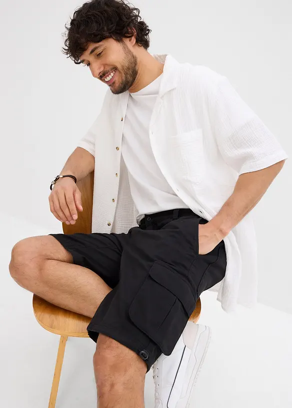 Bermuda cargo à taille élastiquée, Regular, bonprix