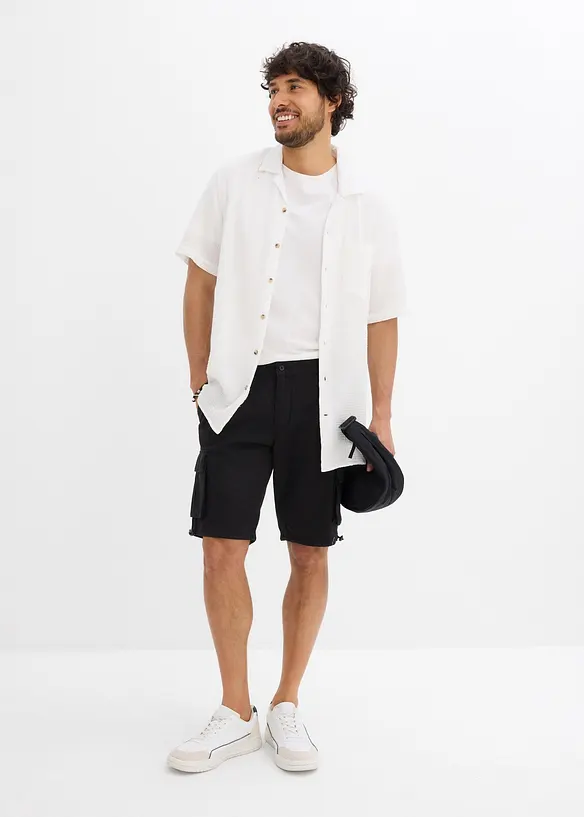 Bermuda cargo à taille élastiquée, Regular, bonprix