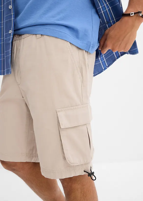 Bermuda cargo à taille élastiquée, Regular, bonprix