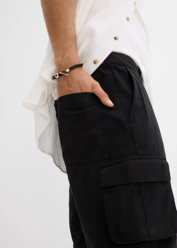 Bermuda cargo à taille élastiquée, Regular, bonprix