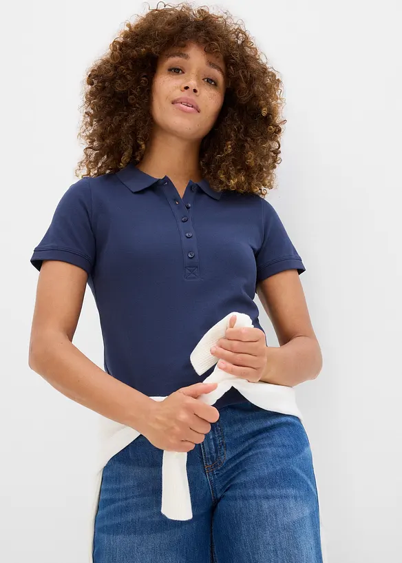 Polo en maille piquée 100% coton, bonprix