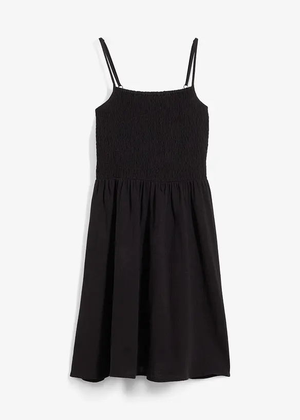 Robe &agrave; fines bretelles en gaze de coton, bonprix