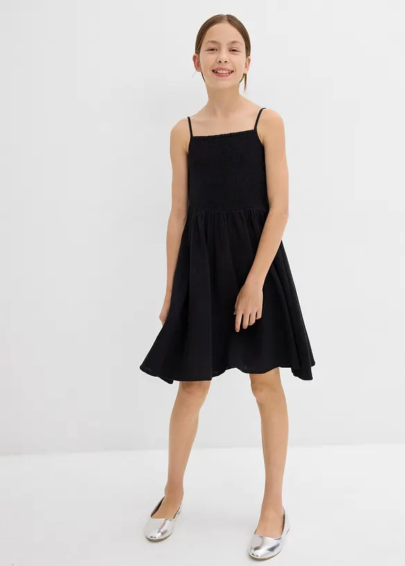 Robe &agrave; fines bretelles en gaze de coton, bonprix