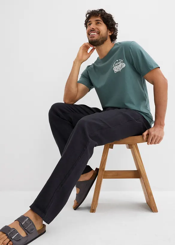 Lot de 2 T-shirts 100% coton, bonprix