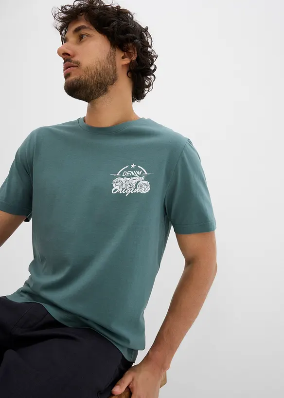 Lot de 2 T-shirts 100% coton, bonprix