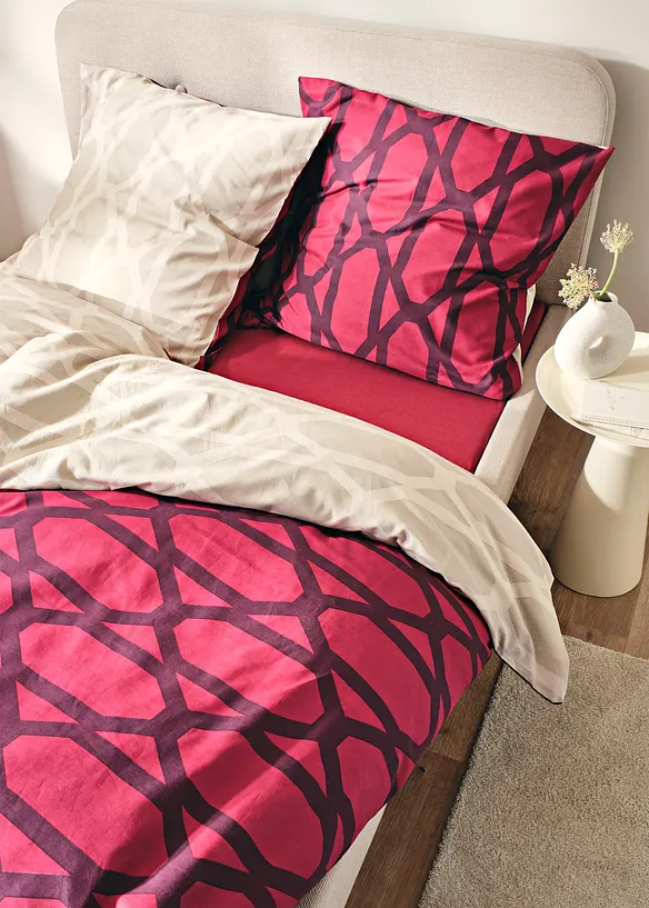 Parure de lit réversible à imprimé graphique, bonprix