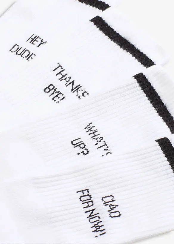 Lot de 4 paires de chaussettes avec coton, bonprix