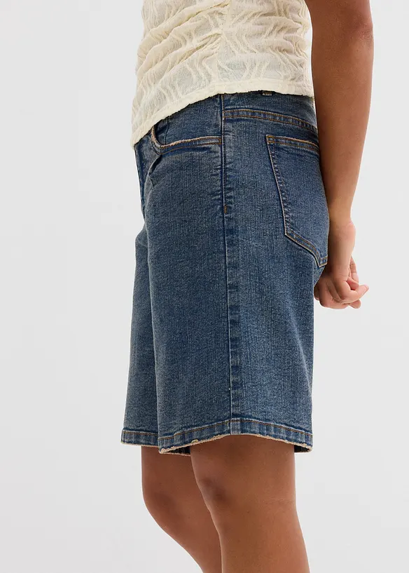 Bermuda en jean, taille mi-haute, bonprix