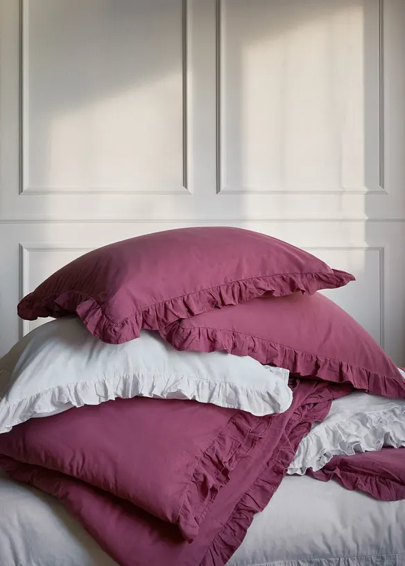 Parure de lit &agrave; volants, bonprix