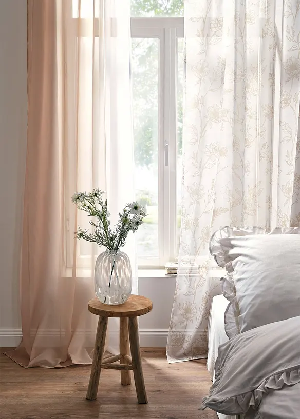 Voilage avec polyester recyclé (1 pce), bonprix