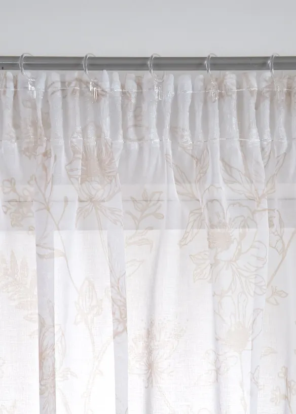 Voilage avec polyester recyclé (1 pce), bonprix