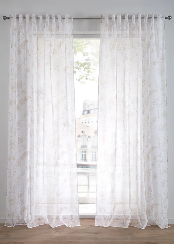 Voilage avec polyester recyclé (1 pce), bonprix