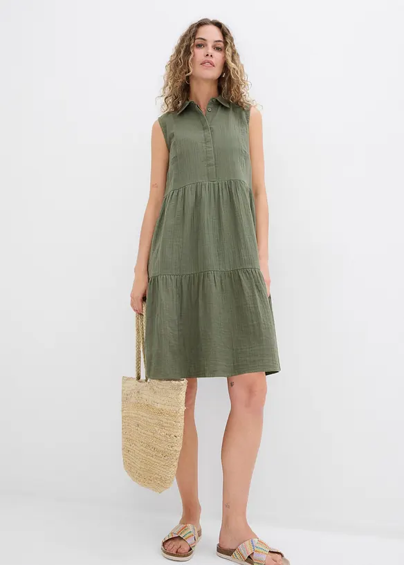 Robe-tunique légère en gaze de coton, bonprix