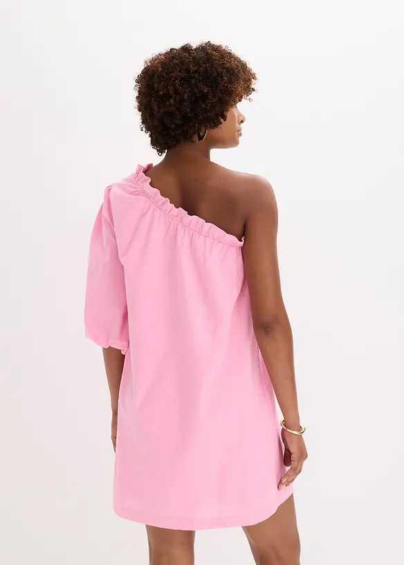 Robe en coton à encolure asymétrique, bonprix