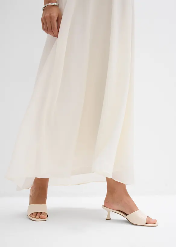 Robe de mariée de grossesse avec dentelle, satin et crêpe georgette, bonprix