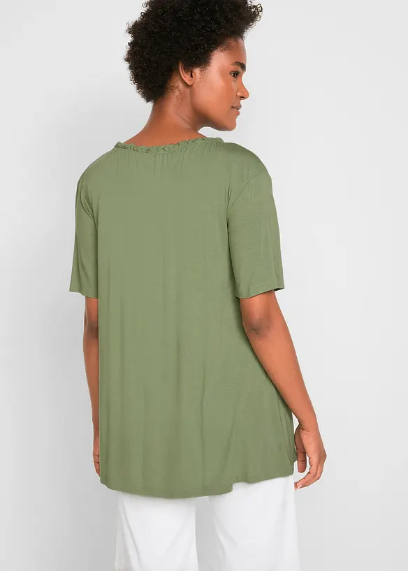 T-shirt tunique en viscose extensible, bonprix