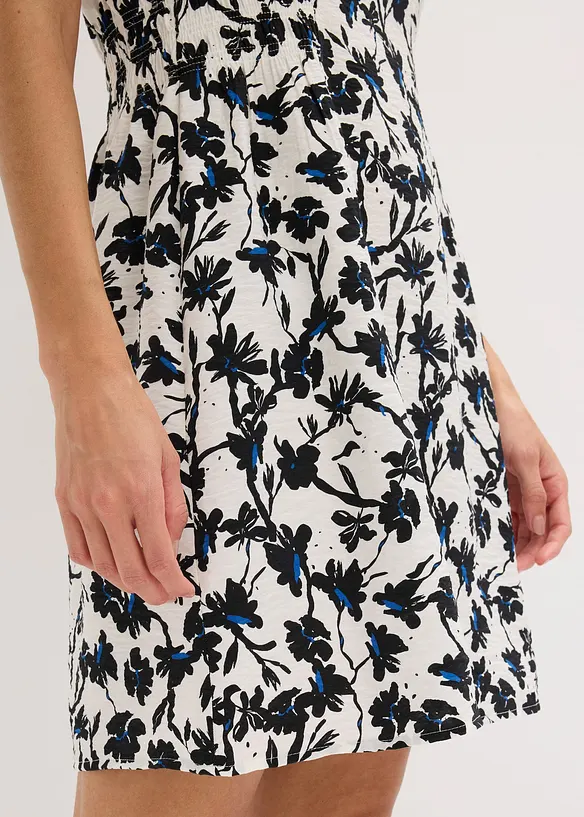 Robe en tissu texturé avec manches papillon, bonprix