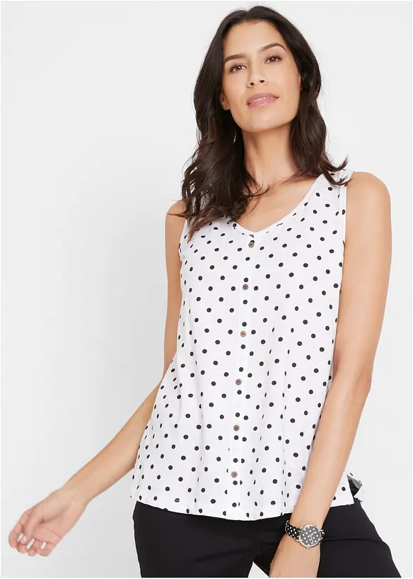 Top boutonné, bonprix