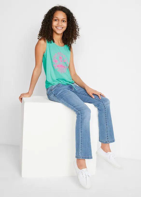 Lot de 2 tops 100% coton, bonprix