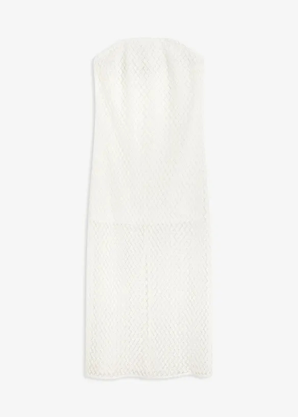 Robe col Bardot avec dentelle, bonprix