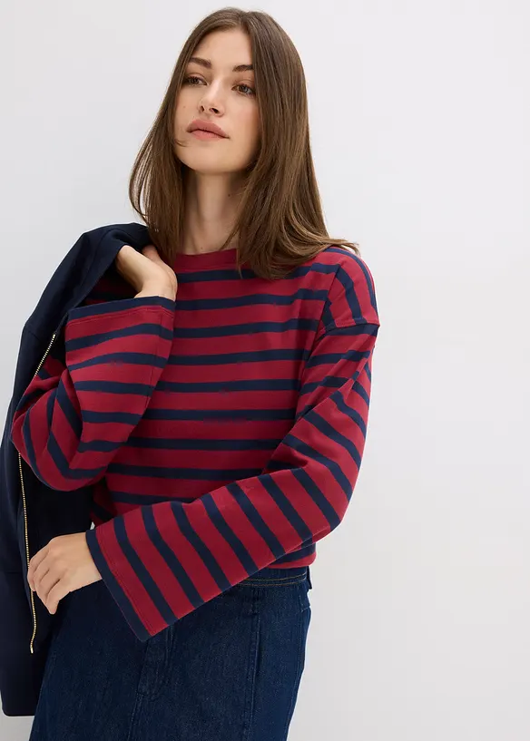 T-shirt marinière 100% coton, bonprix