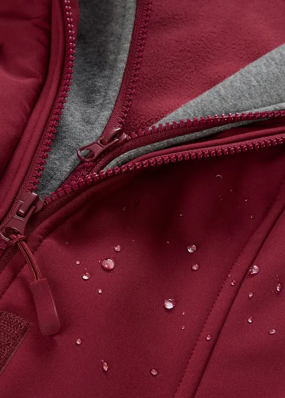 Veste longue en softshell déperlant, style 2 en 1, bonprix