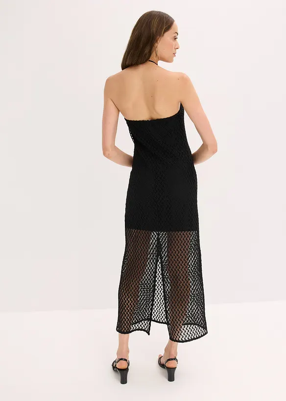 Robe col Bardot avec dentelle, bonprix