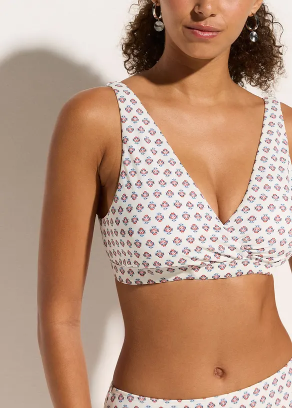 Haut de bikini brassière avec col en V, bonprix