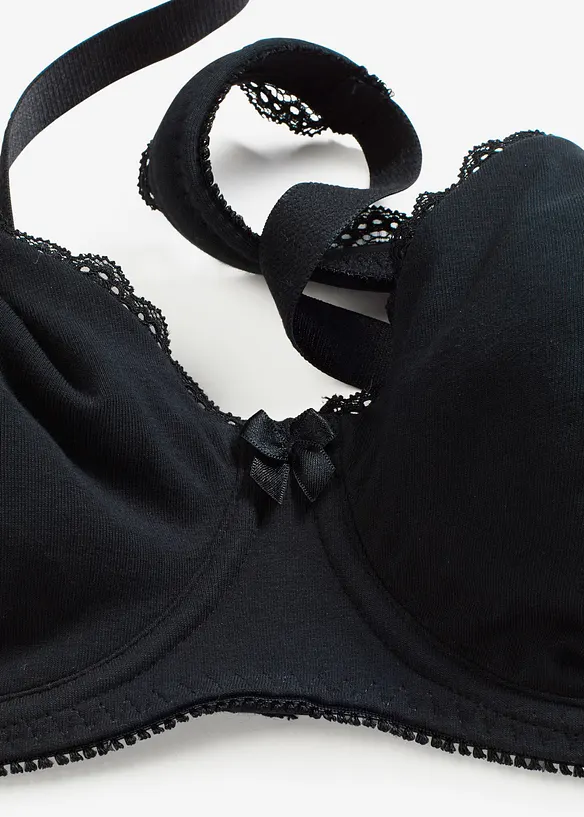 Lot de 2 soutiens-gorge minimiseurs moulés coton, avec armatures, bonprix