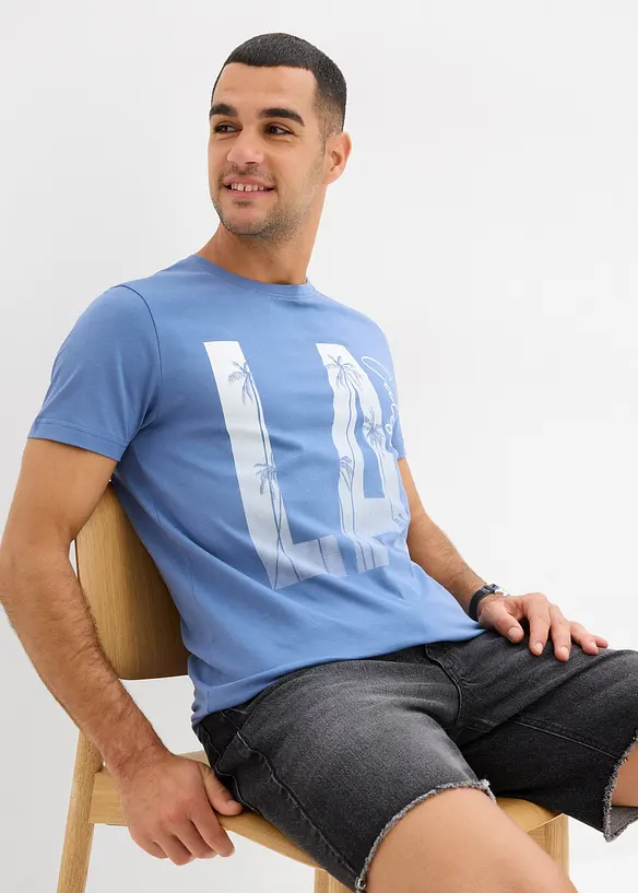 T-shirt Slim 100% coton, bonprix