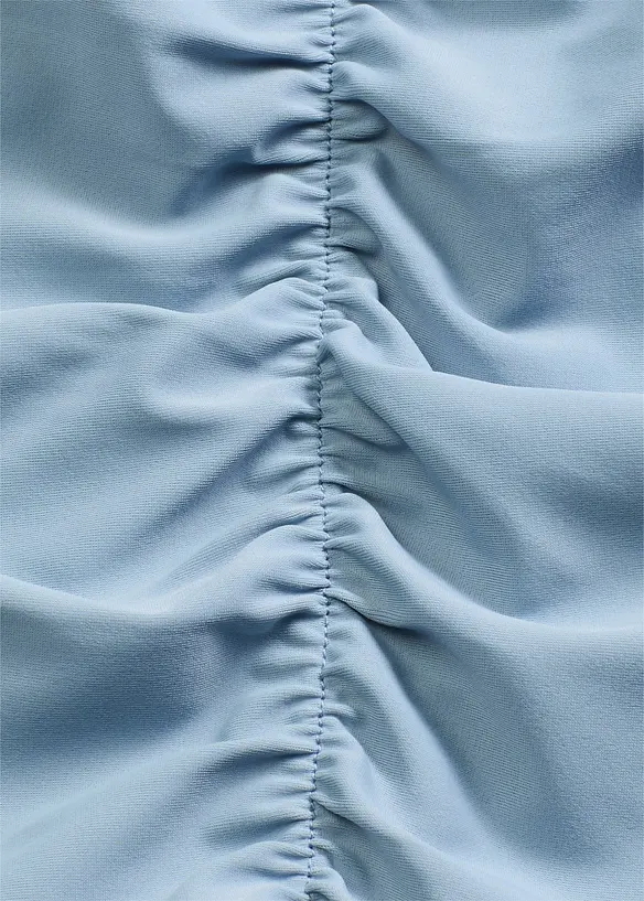 Tankini (ens. 2 pces) dos nu à fronces, bonprix