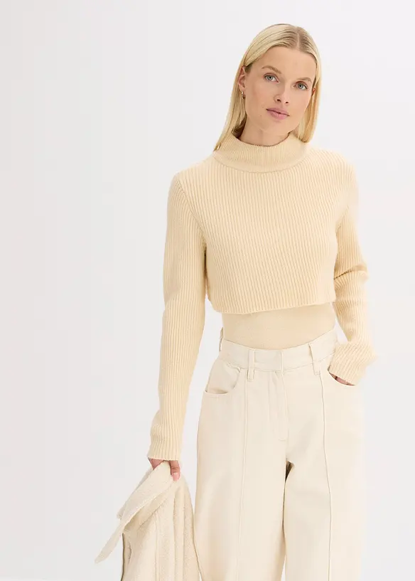 Pull à effet superposé, bonprix