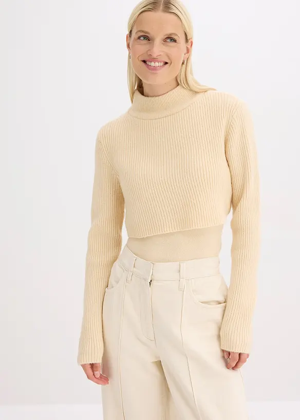 Pull à effet superposé, bonprix