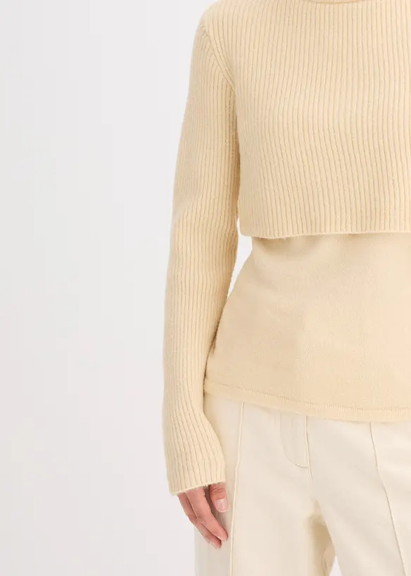 Pull à effet superposé, bonprix