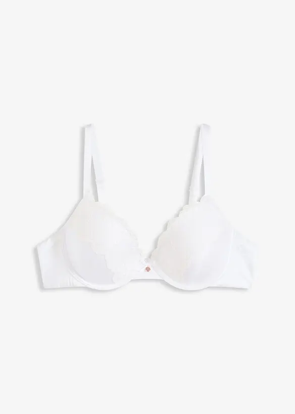 Soutien-gorge à coques satin et dentelle, bonprix
