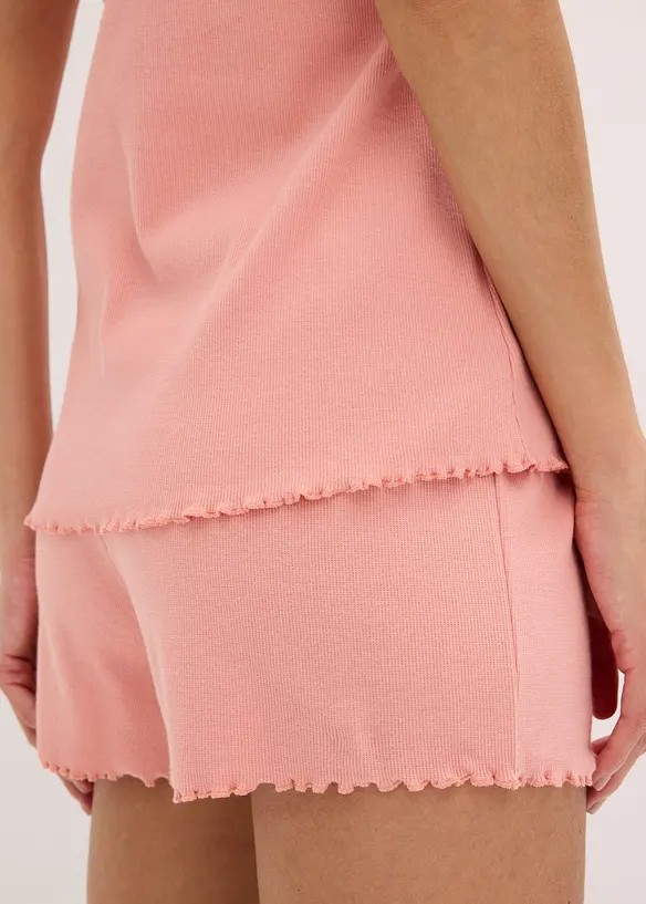 Pyjashort avec empiècement dentelle, bonprix