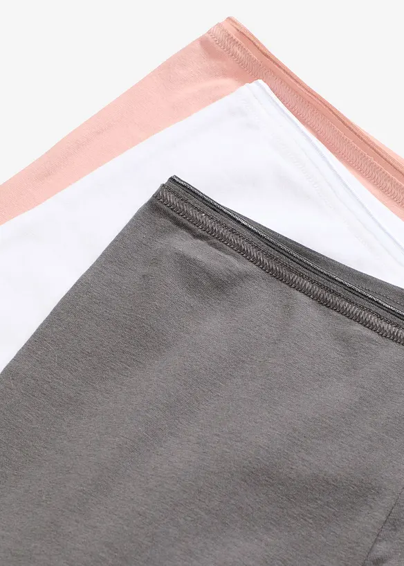 Lot de 3 boxers femme longs en coton extensible, bonprix