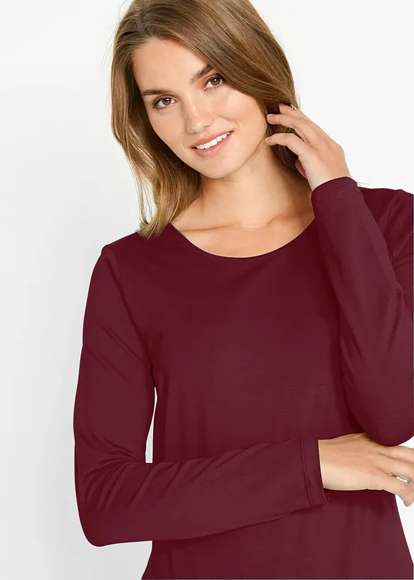 Lot de 2 T-shirts manches longues, bonprix