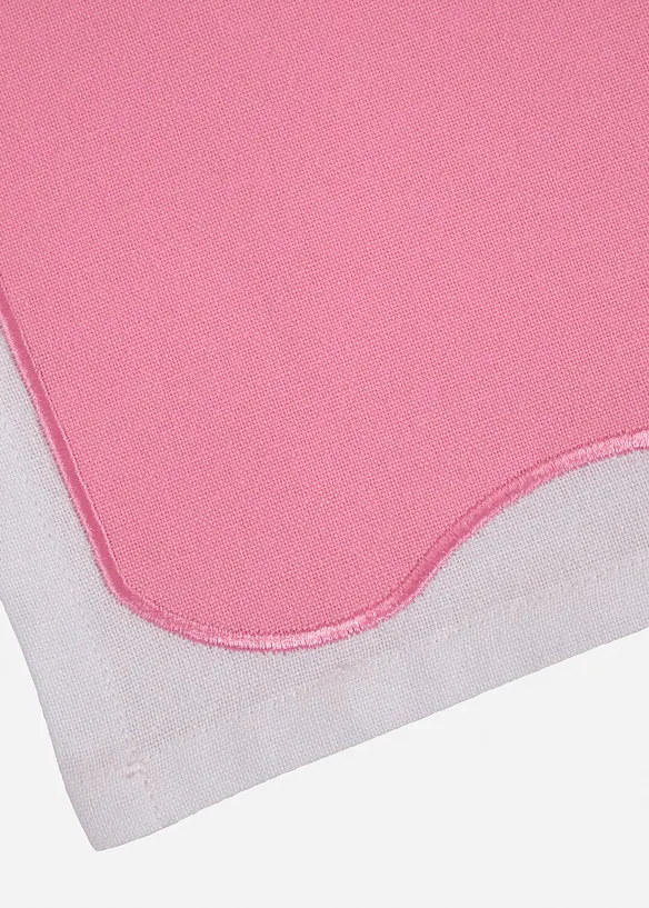 Lot de 2 sets de table en coton avec bordure contrastante, bonprix