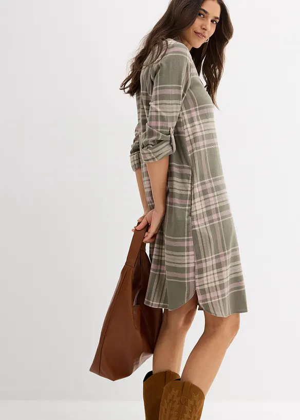 Robe-chemise 100% coton, bonprix