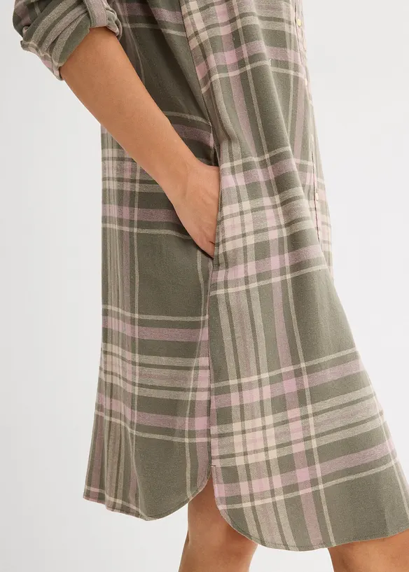 Robe-chemise 100% coton, bonprix