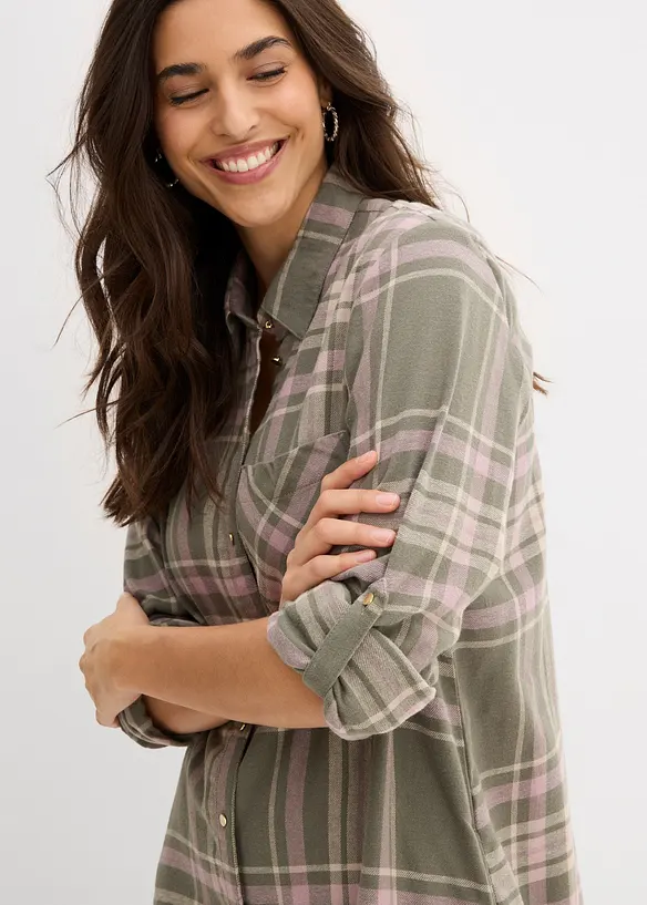 Robe-chemise 100% coton, bonprix